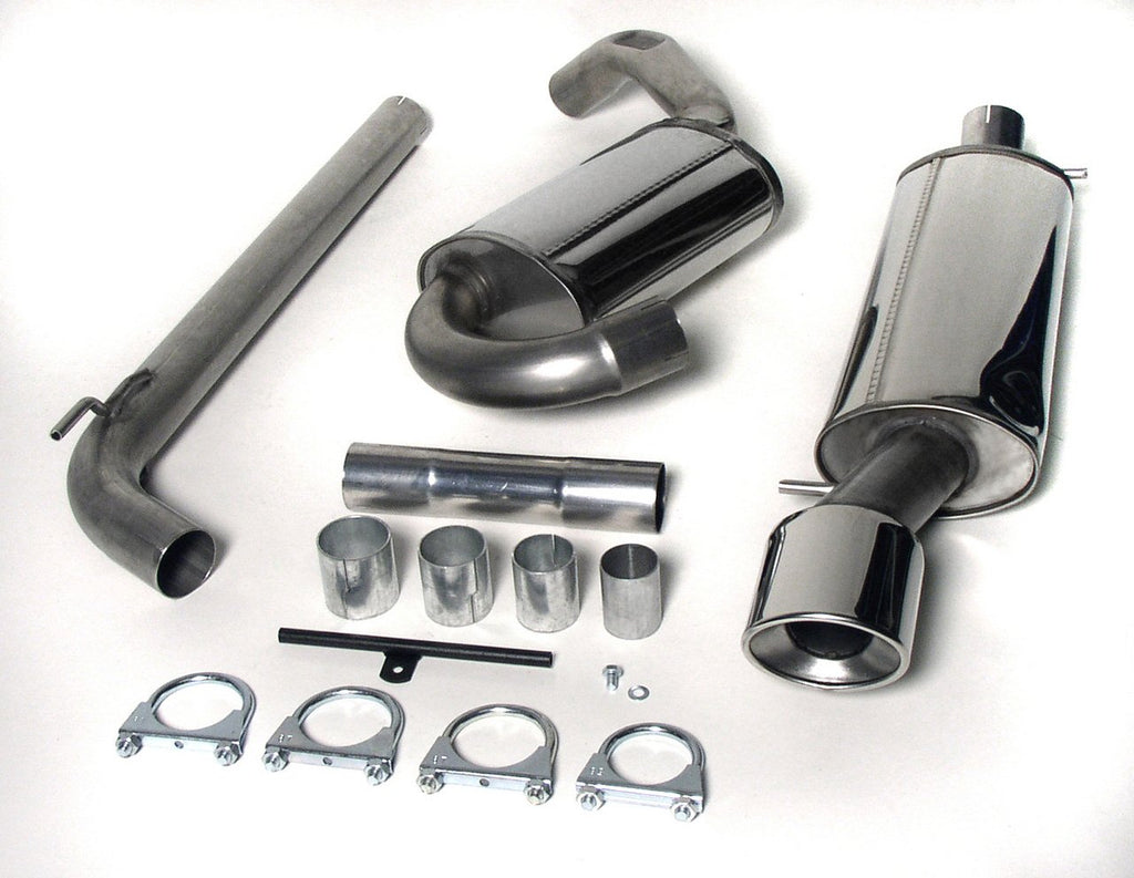 Jetex Performance Exhaust System Volkswagen Corrado 8V 2.0 8V (from chassis 50-N-000 0001) 8/91+ 2.50"/63.50mm Half System Stainless Steel (T300 series) Non-Resonated Oval 90/120mm