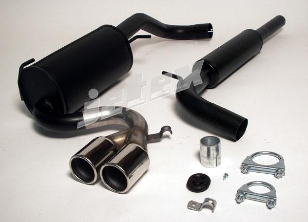 Jetex Performance Exhaust System Volkswagen Lupo 1.4/1.7D 98+ 2.50"/63.50mm Half System Stainless Steel (T400 series) Twin Round 80mm