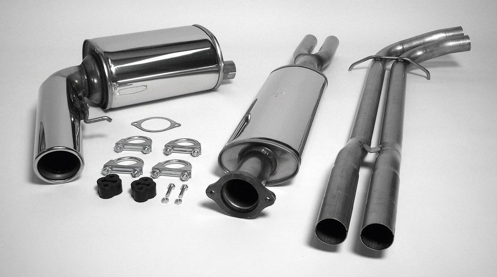 Jetex Performance Exhaust System Volvo S60 AWD Turbo (2000-09) 2.4T/2.5T AWD 01+ 2.50"/63.50mm - 2.00"/50.80mm Half System Stainless Steel (T300 series) Resonated Round 100mm