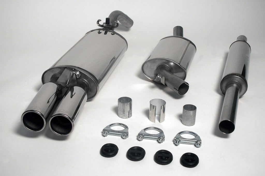 Jetex Performance Exhaust System Volkswagen Golf Mk2 8V All 8V Models 9/83-92 2.00"/50.80mm Half System Stainless Steel (T300 series) Twin Round 80mm