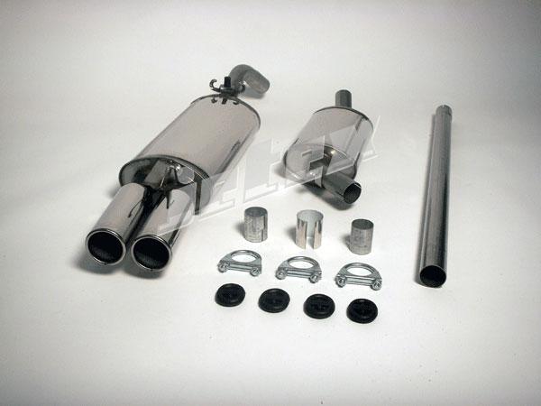 Jetex Performance Exhaust System Volkswagen Golf Mk2 8V All models incl. GTi and Driver 9/83-92 2.00"/50.80mm Half System Stainless Steel (T300 series) Twin Round 80mm