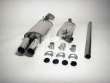 Jetex Performance Exhaust System Volkswagen Golf Mk2 8V All models incl. GTi and Driver 9/83-92 2.00"/50.80mm Half System Stainless Steel (T300 series) Twin Round 80mm