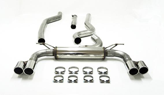 Jetex Performance Exhaust System BMW 420D F32/F33/F36 Cabriolet/Coupe/Gran Coupe up to 6/'15 3.00"/76.50mm - 2.50"/63.50mm Half System Stainless Steel (T300 series) Twin Round 80mm Quad