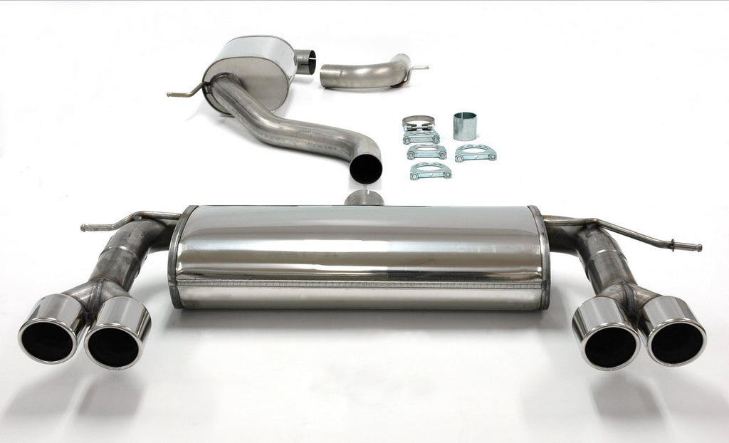 Jetex Performance Exhaust System Seat Leon (1P) TFSI/TSI (06+) 2.0L Turbo/Cupra (+ Cupra R but not for UK 1K variant) 06+ 3.00"/76.50mm Half System Stainless Steel (T300 series) Resonated Twin Round 80mm Quad