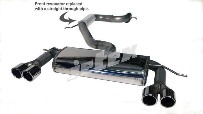 Jetex Performance Exhaust System Seat Leon (1P) TFSI/TSI (06+) 2.0L Turbo/Cupra (+ Cupra R but not for UK 1K variant) 06+ 3.00"/76.50mm Half System Stainless Steel (T300 series) Non-Resonated Twin Round 80mm Quad