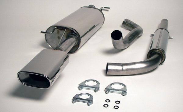 Jetex Performance Exhaust System Skoda Octavia (1U) vRS (02-04) Saloon 1.8i Turbo RS 2002-04 2.50"/63.50mm Half System Stainless Steel (T300 series) Resonated Oval 85/150mm