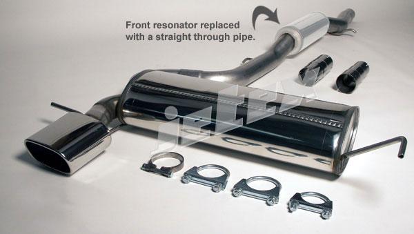 Jetex Performance Exhaust System Audi S3 (8L) Quattro (99-5/03) 1.8i 210/225 BHP 99-5/03 2.75"/70.00mm Half System Stainless Steel (T300 series) Non-Resonated Oval 85/150mm