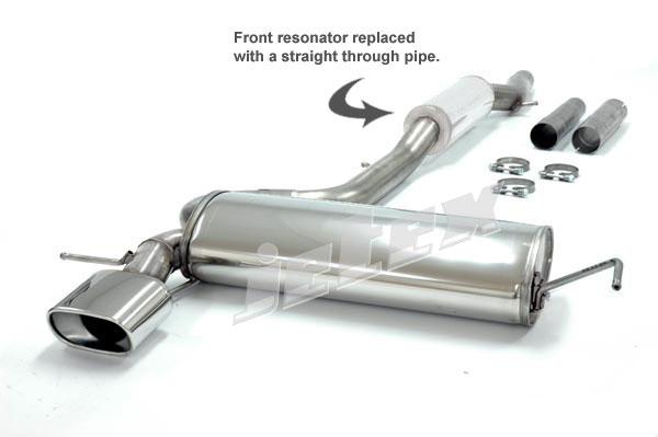Jetex Performance Exhaust System Volkswagen Golf Mk4 V6 4Motion 2.8 VR6 2.75"/70.00mm Half System Stainless Steel (T300 series) Non-Resonated Oval 85/150mm