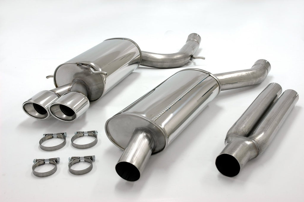 Jetex Performance Exhaust System Audi RS4 (B5) Quattro 2.7 380bhp Saloon/Estate 00-02 3.00"/76.50mm Half System Stainless Steel (T300 series) Twin Oval 90/120mm