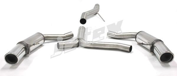 Jetex Performance Exhaust System Audi A5 Diesel Turbo 2WD/Quattro (06+) 2.0TDI 06+ 2.75"/70.00mm - 2.25"/57.00mm Half System Stainless Steel (T300 series) Round 100mm L+R