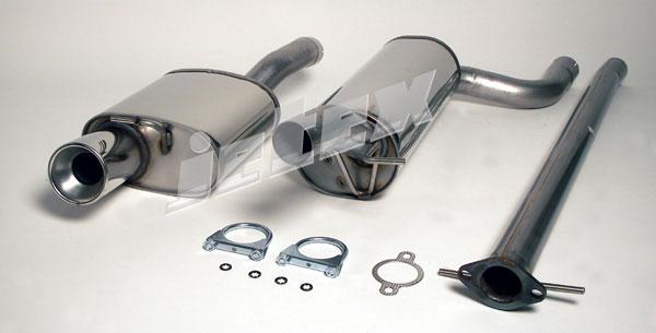 Jetex Performance Exhaust System Ford Focus I (98-04) 1.8/2.0 Hatch 98-04 2.50"/63.50mm Half System Stainless Steel (T300 series) Round 100mm