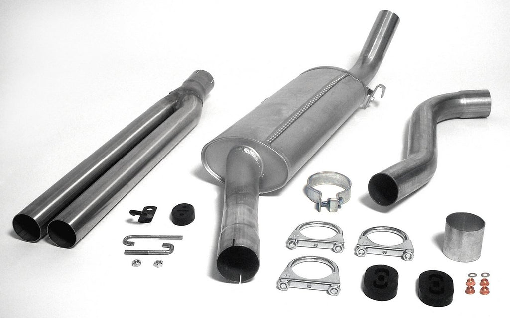 Jetex Performance Exhaust System Saab 900 Turbo 8V/16V 76-88 2.50"/63.50mm Half System Aluminised Steel Twin Round 57mm