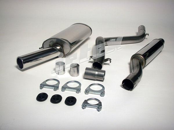 Jetex Performance Exhaust System Volkswagen Golf Mk1 GTi + Cabriolet up to 1983 ONLY 74-83 2.50"/63.50mm Half System Stainless Steel (T300 series) Round 80mm