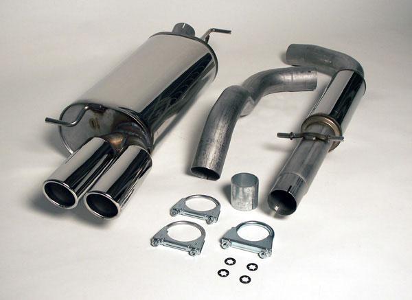 Jetex Performance Exhaust System Volkswagen Golf Mk4 Petrol + Diesel Turbo 1.8 Turbo/1.9TDi 96-05 2.75"/70.00mm Half System Stainless Steel (T300 series) Resonated Twin Round 80mm
