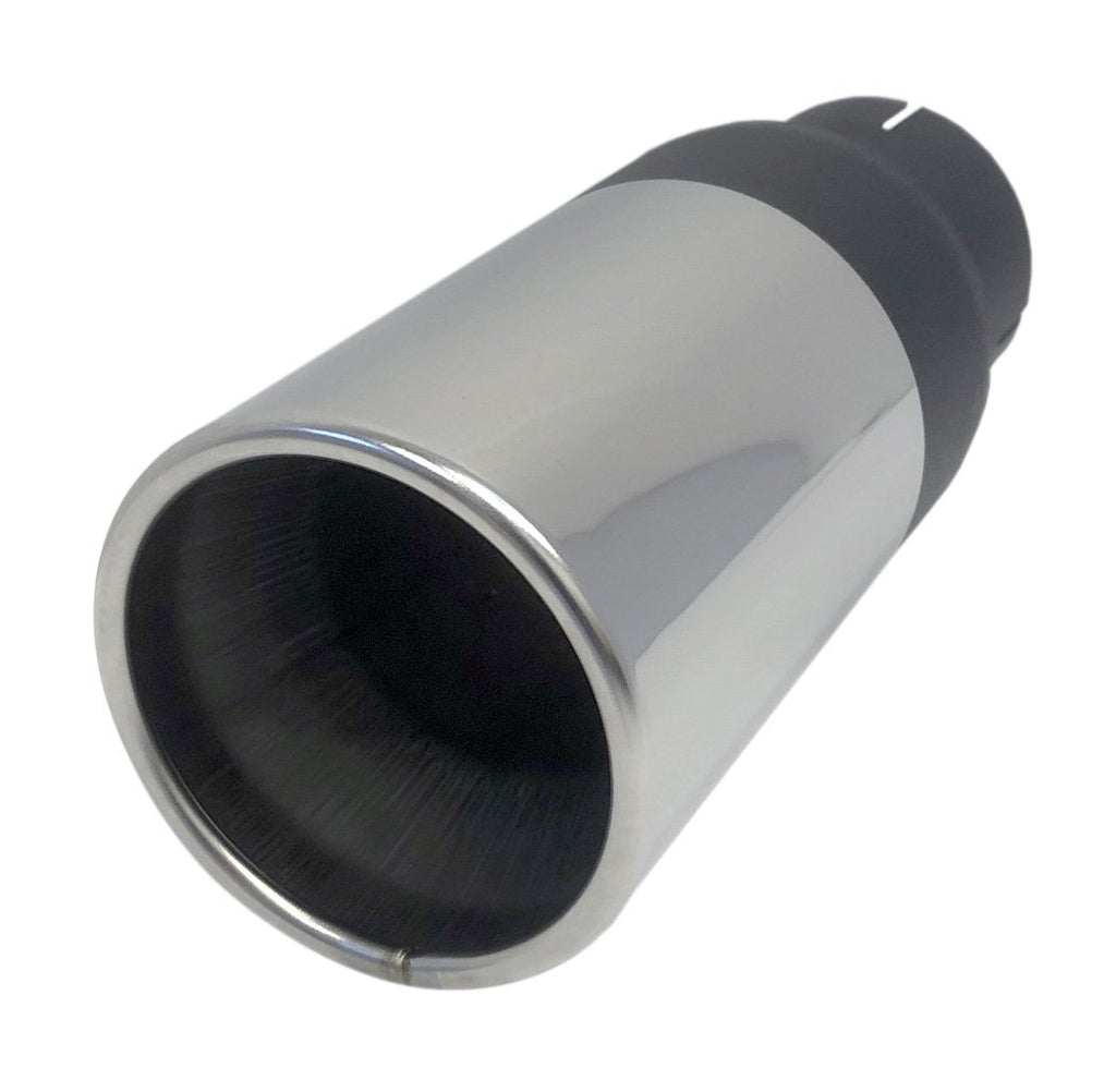 Jetex Custom Round Exhaust Tailpipe 3.00"/76.02mm 4.00"/101.60mm L=300.00mm Stainless Steel