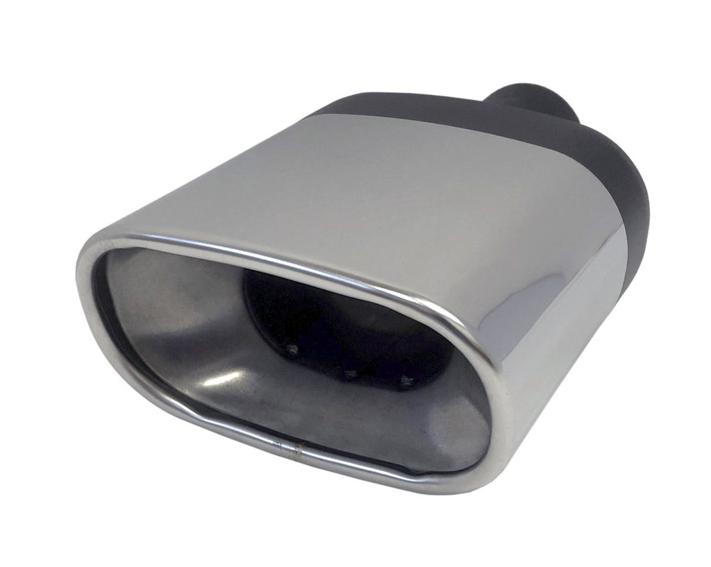 Jetex Custom Flat Oval Exhaust Tailpipe 2.00"/50.80mm 85.00mm/150.00mm Stainless Steel