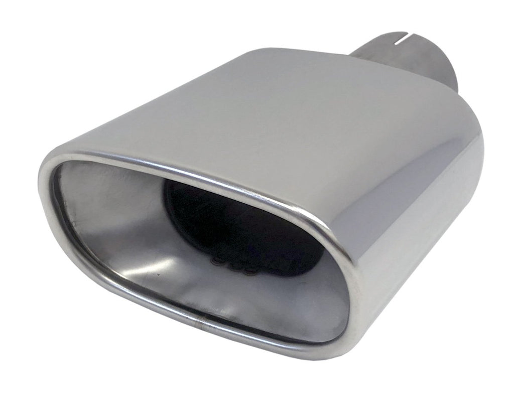 Jetex Custom Oval Exhaust Tailpipe 2.50"/63.50mm 85.00mm/150.00mm Stainless Steel