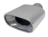 Jetex Custom Oval Exhaust Tailpipe 2.50"/63.50mm 85.00mm/150.00mm Stainless Steel