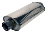 Jetex Custom Oval Silencer Exhaust Box 3.50"/88.90mm 3.50"/88.90mm H=140.00mm W=220.00mm L=500.00mm 8.56L Stainless Steel