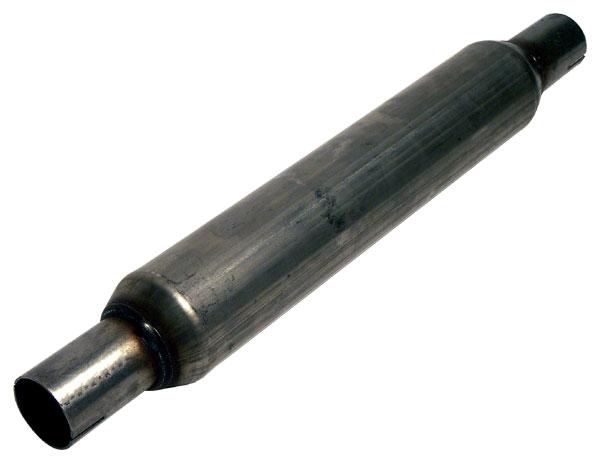 Jetex Custom Round Exhaust Silencer Box 1.75"/44.45mm 1.75"/44.45mm H=76.00mm W=76.00mm L=400.00mm 1.20L Stainless Steel