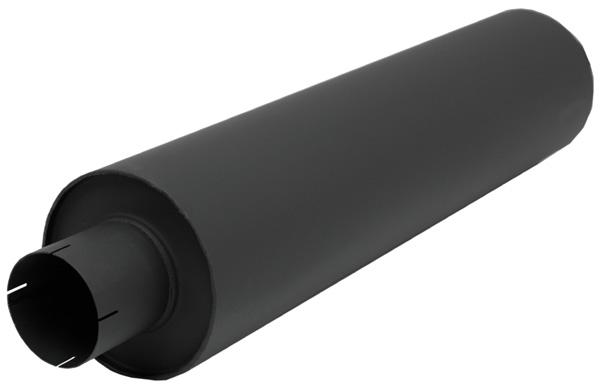 Jetex Custom Round Exhaust Silencer Box 4.00"/101.60mm 4.00"/101.60mm H=200.00mm W=200.00mm L=630.00mm 13.09L Aluminised Steel