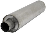 Jetex Custom Round Exhaust Silencer Box 4.00"/101.60mm 4.00"/101.60mm H=200.00mm W=200.00mm L=630.00mm 13.09L Stainless Steel