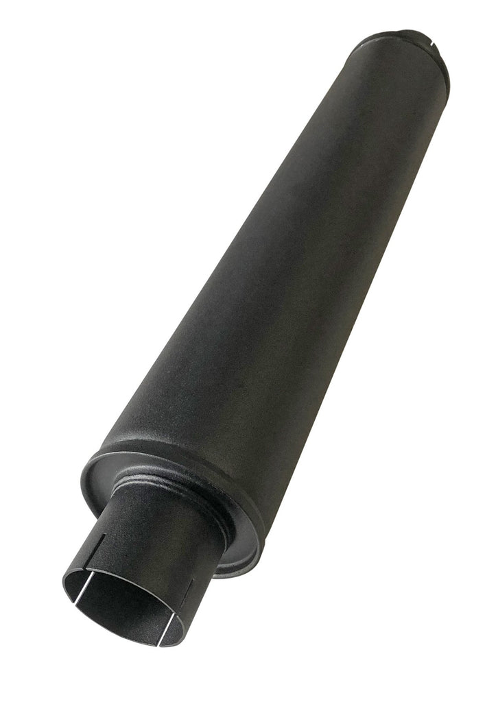 Jetex Custom Round Exhaust Silencer Box 3.00"/76.02mm 3.00"/76.02mm H=125.00mm W=125.00mm L=625.00mm 4.59L Aluminised Steel