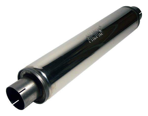 Jetex Custom Round Exhaust Silencer Box 3.00"/76.02mm 3.00"/76.02mm H=125.00mm W=125.00mm L=625.00mm 4.59L Stainless Steel