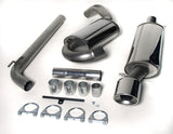 Jetex Performance Exhaust System Volkswagen Corrado VR6 2.9 VR6 (from chassis 50-N-000 0001) 8/91+ 2.50"/63.50mm Half System Stainless Steel (T300 series) Non-Resonated Oval 90/120mm