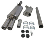 Jetex Performance Exhaust System Volkswagen Golf Mk2 16V All 16V models (not Syncro) (will fit G60 but not tested for G60) 85-91 2.50"/63.50mm Half System Stainless Steel (T300 series) Non-Resonated Twin Round 80mm