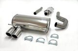 Jetex Performance Exhaust System BMW 318i E91 Touring 05+ 2.75"/70.00mm Half System Stainless Steel (T300 series) Twin Round 80mm