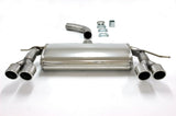 Jetex Performance Exhaust System Audi A3 (8P) Petrol Turbo (03+) 1.4TFSI/2.0 Turbo FSi 200HP 05+ 3.00"/76.50mm - 2.50"/63.50mm Back Box Stainless Steel (T300 series) Twin Round 80mm Quad