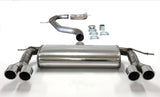 Jetex Performance Exhaust System Audi A3 (8PA) 2WD Petrol Turbo Sportback (03+) 1.4TFSi/2.0 Turbo FSi Sportback 03+ 3.00"/76.50mm Half System Stainless Steel (T300 series) Non-Resonated Twin Round 80mm Quad