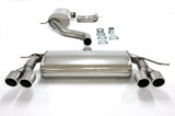 Jetex Performance Exhaust System Volkswagen Golf Mk5 GTi/Edition 30 2.0 TFSi 04+ 3.00"/76.50mm Half System Stainless Steel (T300 series) Resonated Twin Round 80mm Quad