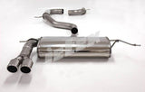 Jetex Performance Exhaust System Audi A3 (8PA) 2WD Petrol Turbo Sportback (03+) 1.4TFSi/2.0 Turbo FSi Sportback 03+ 3.00"/76.50mm Half System Stainless Steel (T300 series) Resonated Twin Round 80mm