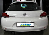 Jetex Performance Exhaust System Volkswagen Scirocco Mk3 2.0L Turbo 09+ 3.00"/76.50mm Half System Stainless Steel (T300 series) Resonated Twin Round 80mm