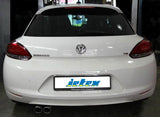 Jetex Performance Exhaust System Volkswagen Scirocco Mk3 2.0L Turbo 09+ 3.00"/76.50mm Half System Stainless Steel (T300 series) Non-Resonated Twin Round 80mm