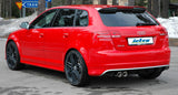 Jetex Performance Exhaust System Audi RS3 Sportback 2.5L 340bhp 11+ 3.00"/76.50mm - 2.25"/57.00mm Half System Stainless Steel (T300 series) Twin Round 80mm