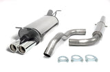 Jetex Performance Exhaust System Volkswagen Beetle 1.8 Turbo 1.8 Turbo 98+ 2.50"/63.50mm Half System Stainless Steel (T300 series) Resonated Twin Round 80mm