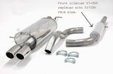 Jetex Performance Exhaust System Seat Leon (1M) Turbo (99-05) 1.8i Turbo (not Cupra R) 99-05 2.50"/63.50mm Half System Stainless Steel (T300 series) Non-Resonated Twin Round 80mm