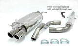 Jetex Performance Exhaust System Audi A3 (8L) Petrol Turbo + TDI (96-03) 1.8T/1.8Ti/1.9TDI 96-03 2.50"/63.50mm Half System Stainless Steel (T300 series) Non-Resonated Twin Round 80mm