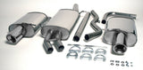 Jetex Performance Exhaust System Audi A4 (B6) 2WD Petrol Turbo (01-05) 1.8T Saloon/Estate (also cabriolet B6/B7 01-09) 2001-05 2.50"/63.50mm - 2.00"/50.80mm Half System Stainless Steel (T300 series) Resonated Round 100mm L+R