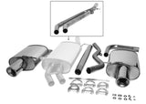 Jetex Performance Exhaust System Audi A4 (B7) 2WD Petrol Turbo (05+) 1.8T/2.0TFSi Saloon/Estate (not cabriolet) 05+ 2.50"/63.50mm - 2.00"/50.80mm Half System Stainless Steel (T300 series) Non-Resonated Round 100mm L+R