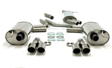 Jetex Performance Exhaust System Audi A6 (C6) 2WD (05-2011) 2.0TFSI 2005-11 2.50"/63.50mm - 2.00"/50.80mm Half System Stainless Steel (T300 series) Twin Round 80mm Quad