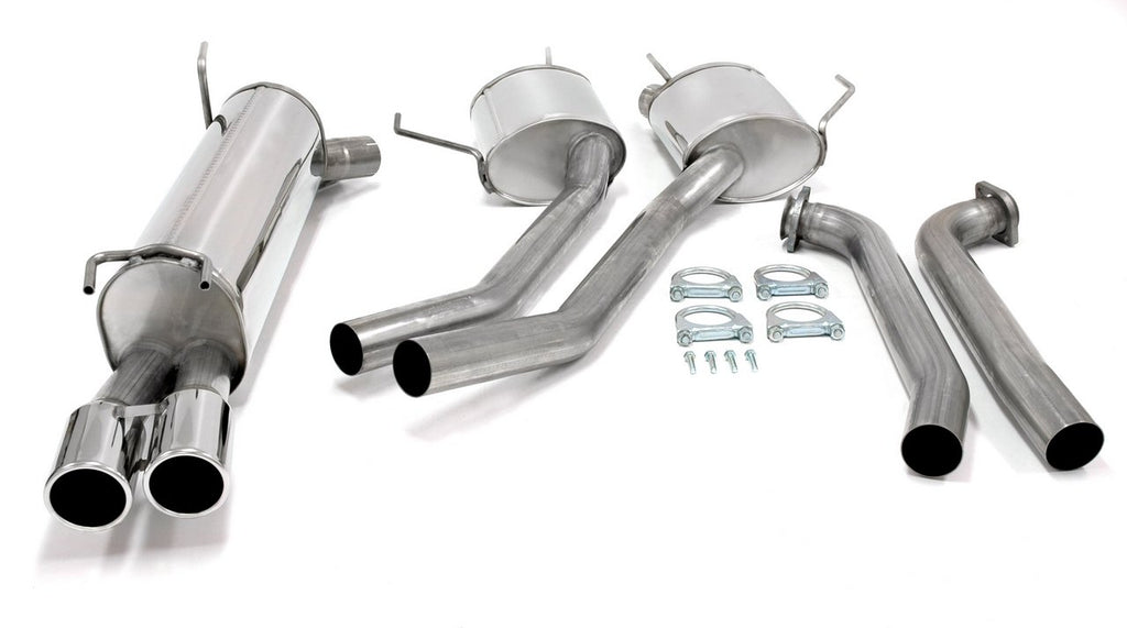 Jetex Performance Exhaust System Vauxhall Omega (99+) 2.5/2.6/3.0/3.2 V6 Estate 99+ 2.50"/63.50mm Half System Stainless Steel (T300 series) Twin Round 80mm