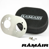 Ramair Carb Air Filter with Baseplate Single Dellorto 40 DHLA