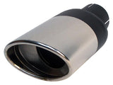 Jetex Custom Oval Exhaust Tailpipe Right Handed 2.50"/63.50mm 90.00mm/120.00mm L=220.00mm Stainless Steel