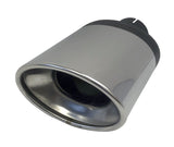 Jetex Custom Oval Exhaust Tailpipe 2.50"/63.50mm 90.00mm/140.00mm L=250.00mm Stainless Steel