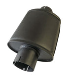 Jetex Custom Oval Silencer Exhaust Box 3.50"/88.90mm 3.50"/88.90mm H=140.00mm W=220.00mm L=250.00mm 4.28L Aluminised Steel