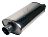 Jetex Custom Oval Silencer Exhaust Box 3.00"/76.02mm 3.00"/76.02mm H=140.00mm W=220.00mm L=500.00mm 9.41L Stainless Steel